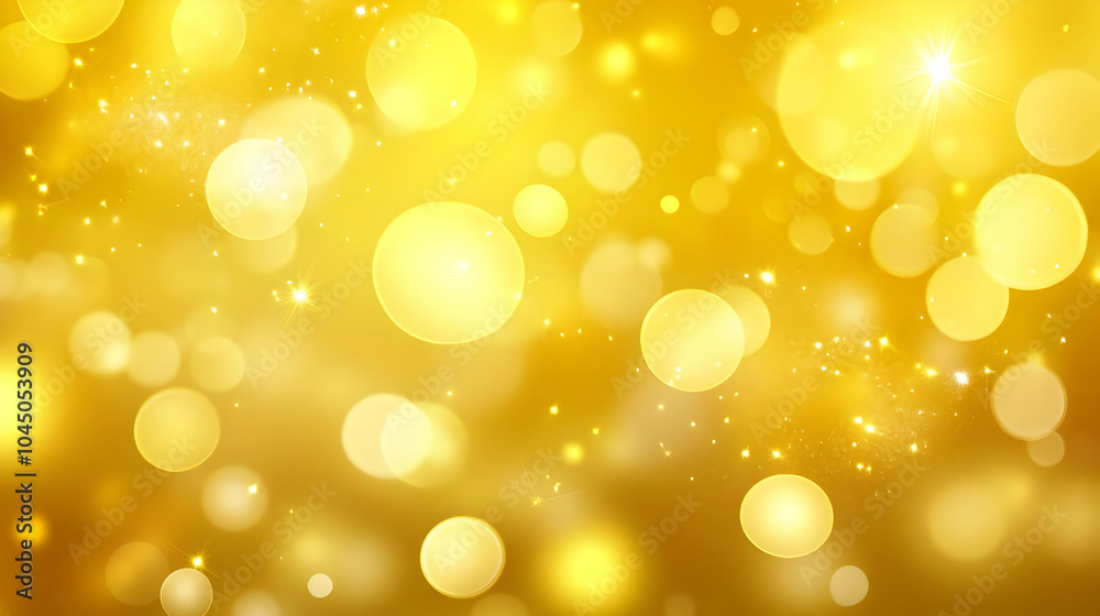 Wall mural Golden Bokeh Abstract Background