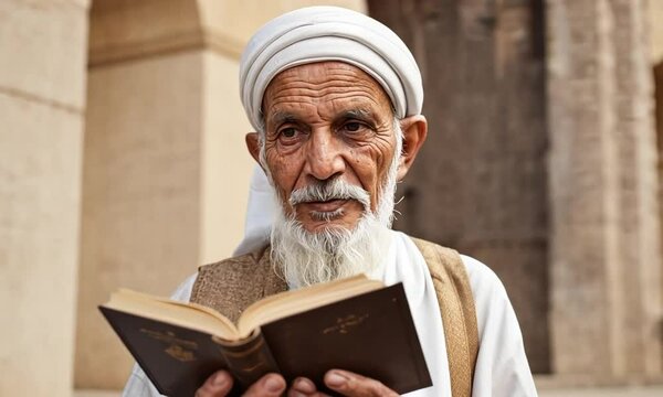 moslem holding a book