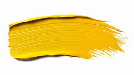 Abstract Yellow Paint Brushstroke