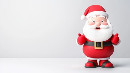 Obraz premium A red santa standing on a white background