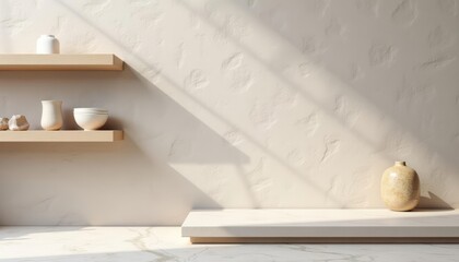  Elegant minimalism  A shelfs serene simplicity