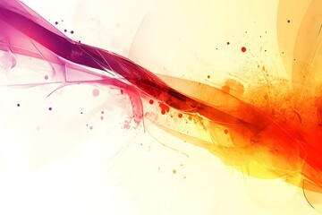 Obraz premium This composition features an abstract design showcasing flowing waves in vibrant red, orange, and pink, blending seamlessly against a gentle white backdrop