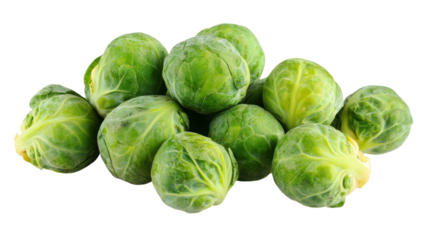Fresh Brussels sprouts stacked together in a vibrant display, ready for culinary adventures
