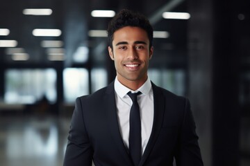 Fototapeta premium South asian businessman adult smile happy.