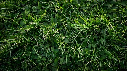 Obraz premium Verdant Grass Texture in Lush Natural Lawn Landscape