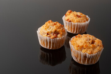 Homemade healthy spinach and cheese egg muffins, high protein and low carb breakfast