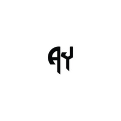 AY monogram logo design letter text name symbol monochrome logotype alphabet character simple logo