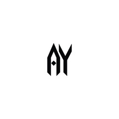 AY monogram logo design letter text name symbol monochrome logotype alphabet character simple logo