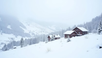  Snowy mountain retreat serene winter getaway