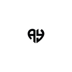 AY monogram logo design letter text name symbol monochrome logotype alphabet character simple logo