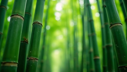 Obraz premium Emerald bamboo forest a serene natural sanctuary