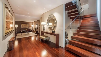 Fototapeta premium Modern Elegant Hallway with Stylish Decor