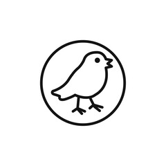 bird icon Isolated flat vector in outline