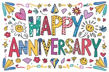 Happy birthday hand lettering greeting card. decorative alphabets of Happy birthday banner, poster.