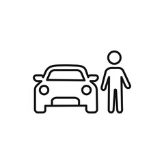 Car driver icon Isolated flat vector in outline