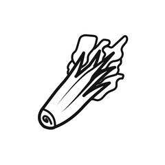 Celery icon Isolated flat vector in outline