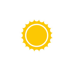 Sun icon flat vector design