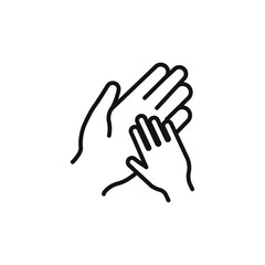 Charity for children icon Isolated flat vector in outline