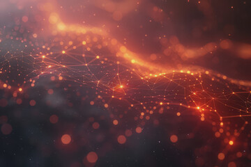 Fototapeta premium High-tech loading animation with digital network patterns and ample copy space.