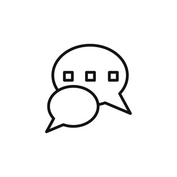 recommend clip art: Chat icon Isolated flat vector in outline