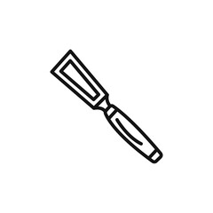 Chisel icon Isolated flat vector in outline
