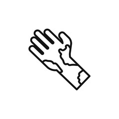 Contact Dermatitis icon Isolated flat vector in outline