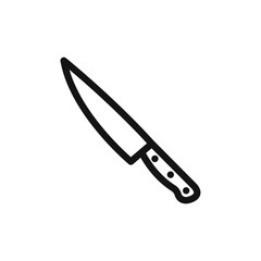 Cooking chef knife icon Isolated flat vector in outline