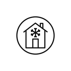 Cool home icon Isolated flat vector in outline