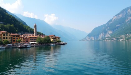  Tranquil waters meet majestic mountains in this picturesque lakeside town