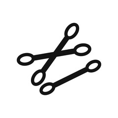 Cotton buds icon Isolated flat vector in outline