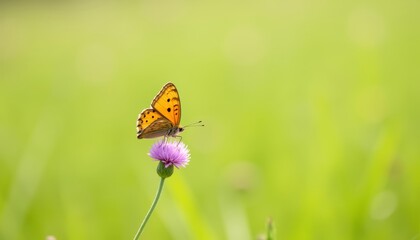  Butterflys delicate dance on a flowers stage