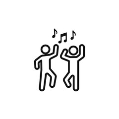 dance icon Isolated flat vector in outline