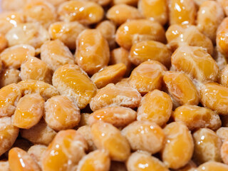 パック納豆　和食　マクロ撮影