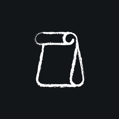 Paper bag chalk icon. Thin line customizable illustration. Contour symbol. Vector isolated outline drawing.