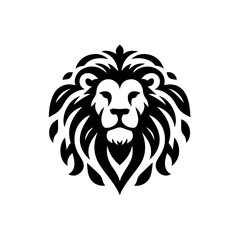 Fototapeta premium Creative simple Lion silhouette vector Style with white background