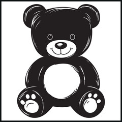 Obraz premium Teddy Bear Silhouette Vector