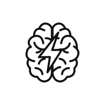 Epilepsy icon Isolated flat vector in outline