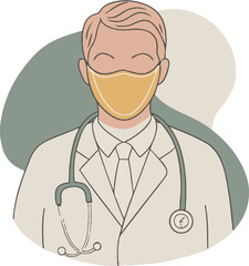 Fototapeta premium a picture of a man with a mask that says medical .