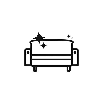 recommend clip art: Furniture dry cleaning icon Isolated flat vector in outline
