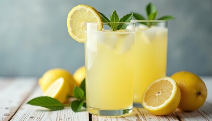 Fototapeta premium Refreshing citrus delight perfect for a sunny day