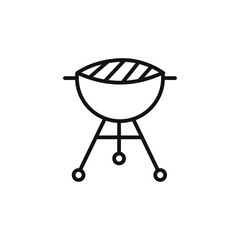 grill icon Isolated flat vector in outline