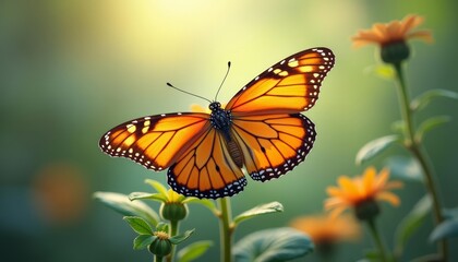 Fototapeta premium Butterflys delicate dance with natures beauty