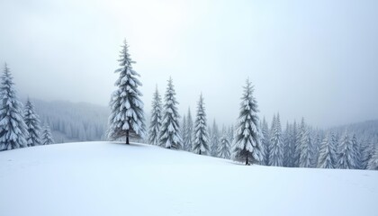 Obraz premium Snowy serenity A winter wonderland