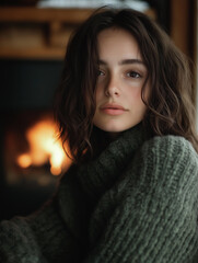 portrait of a homely girl