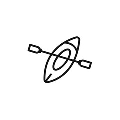 kayak icon Isolated flat vector in outline