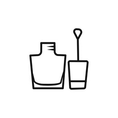 nails polish icon Isolated flat vector in outline