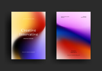 fluid gradient poster template. futuristic retro covers design. Trendy front page design for Banner, Poster, Flyer, Invitation and Annual Report