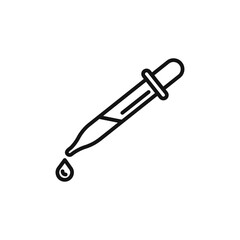pipette icon Isolated flat vector in outline