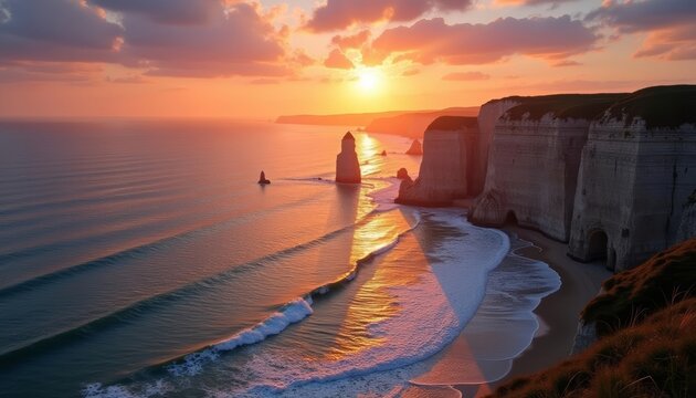  Sunset at the Cliffs  A Journeys End
