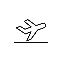 Plane icon Isolated flat vector in outline